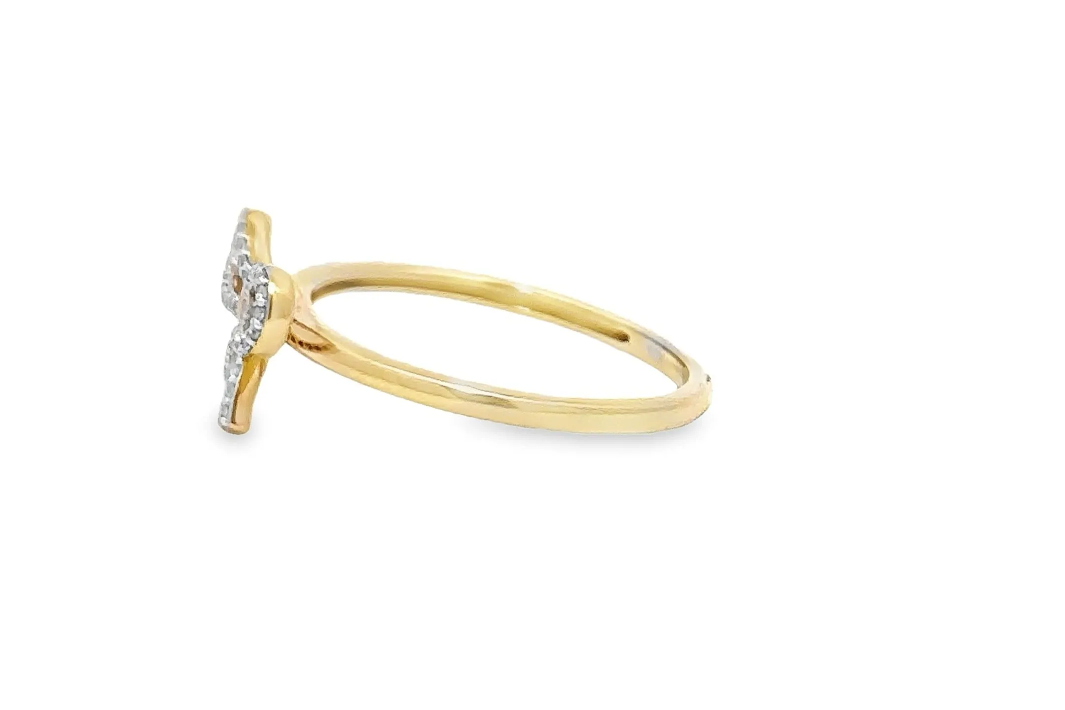 10K Gold 0.07 CTW Diamond Bow Ring