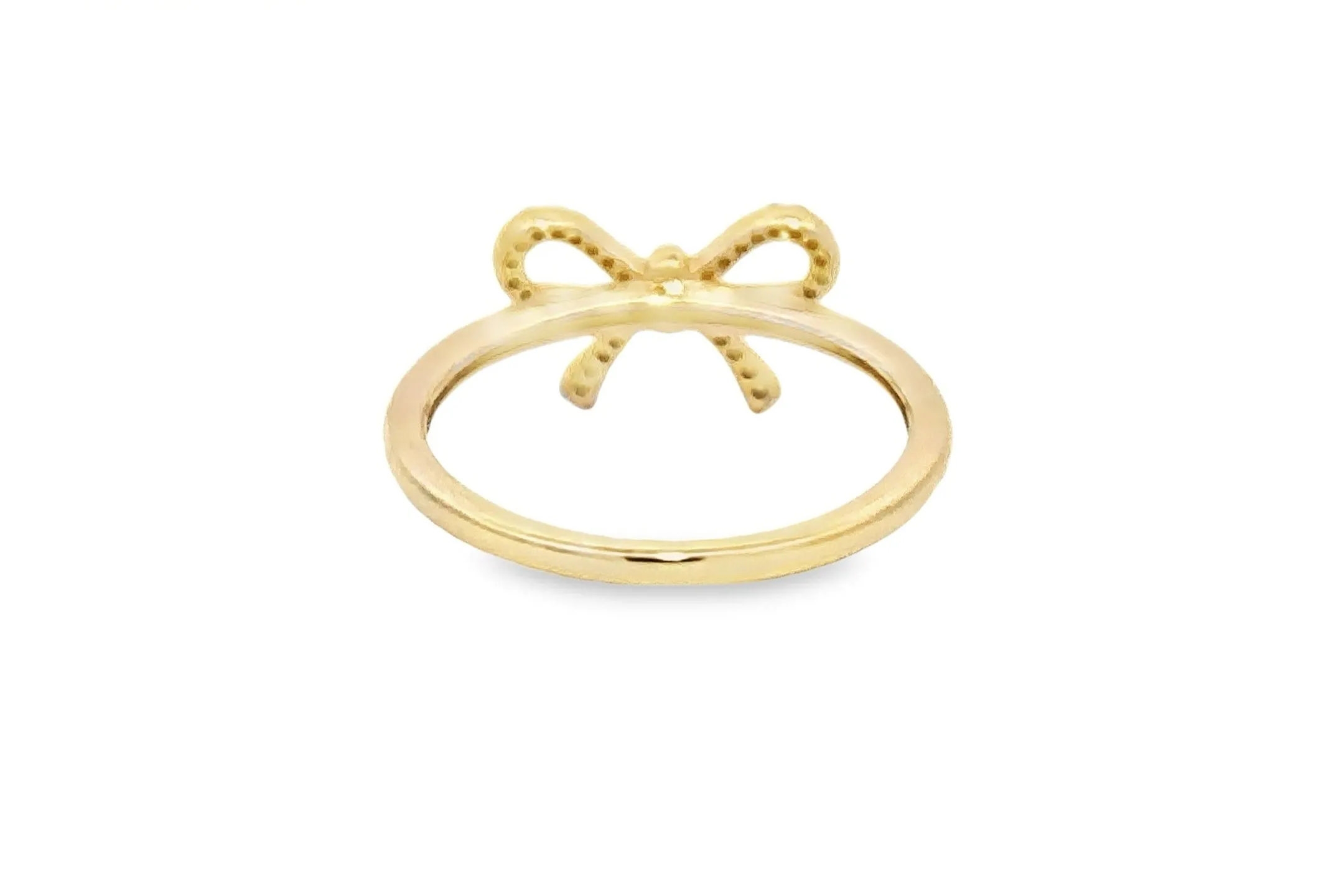 10K Gold 0.07 CTW Diamond Bow Ring