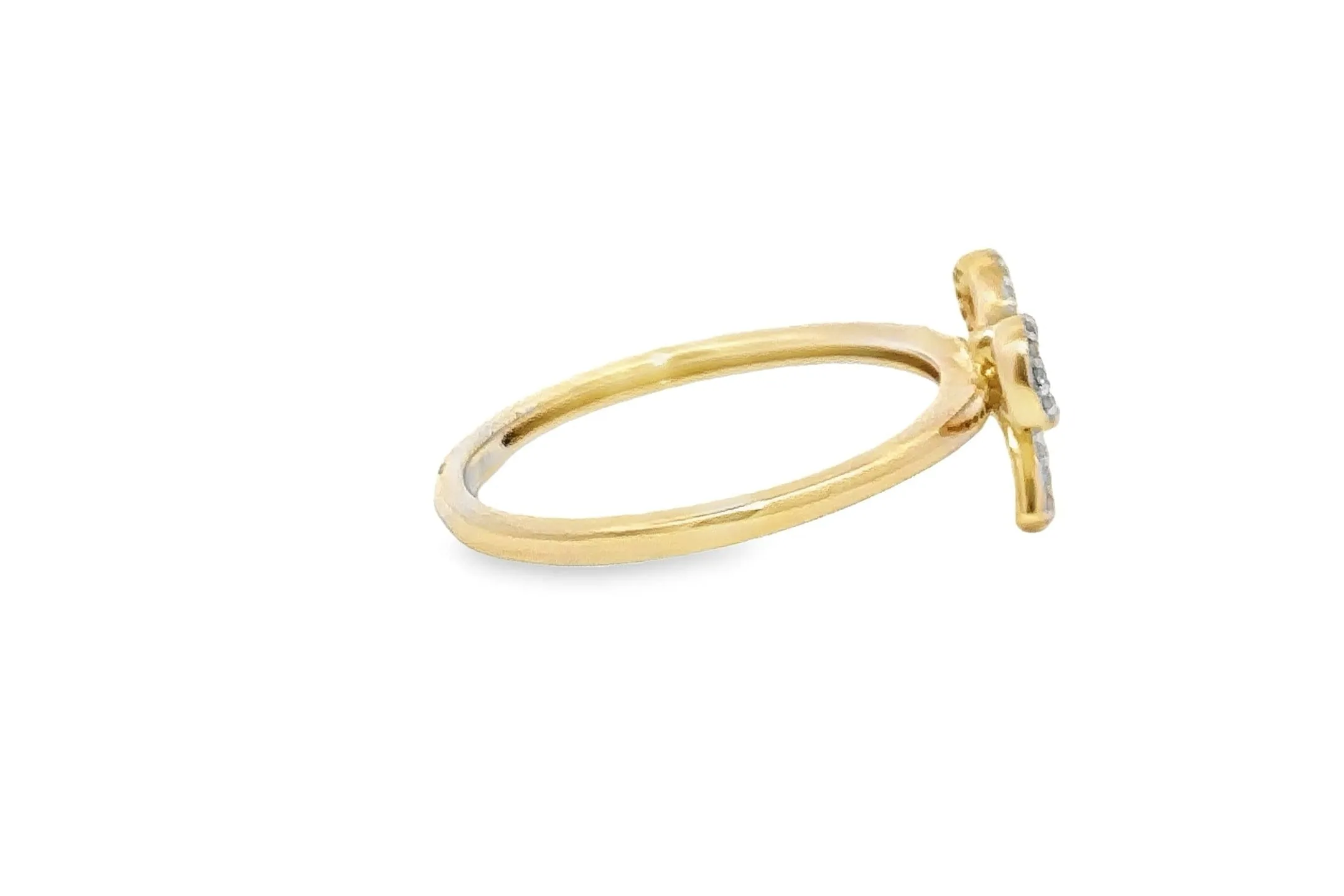 10K Gold 0.07 CTW Diamond Bow Ring