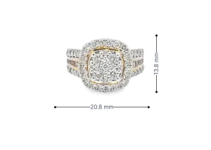 10K Gold 2.00 CTW Diamond Ladies Ring