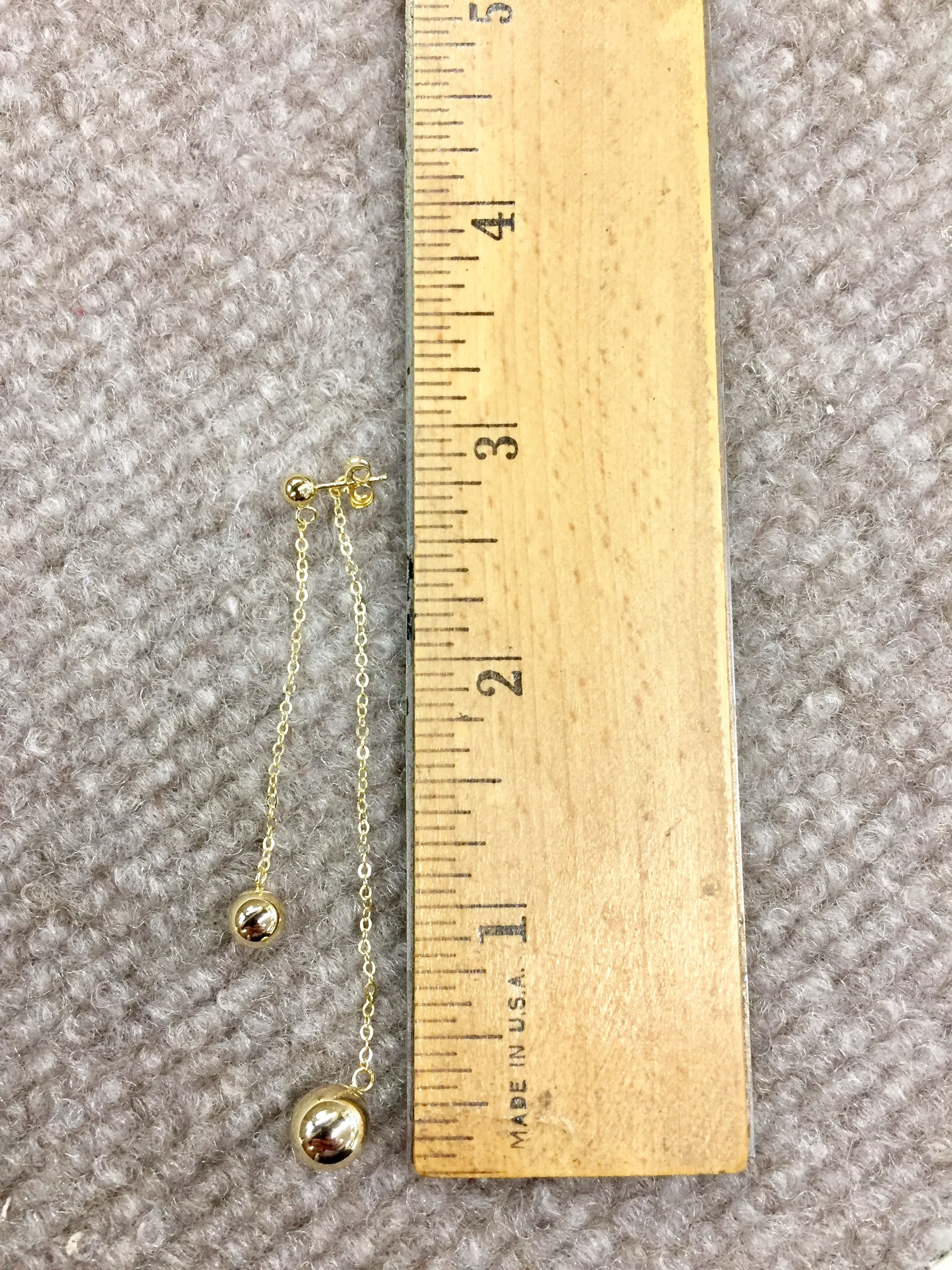 14 K Yellow Gold Dangle Earrings