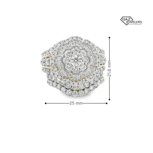 14K Gold 3.98 CTW Diamond Ladies Wedding Set