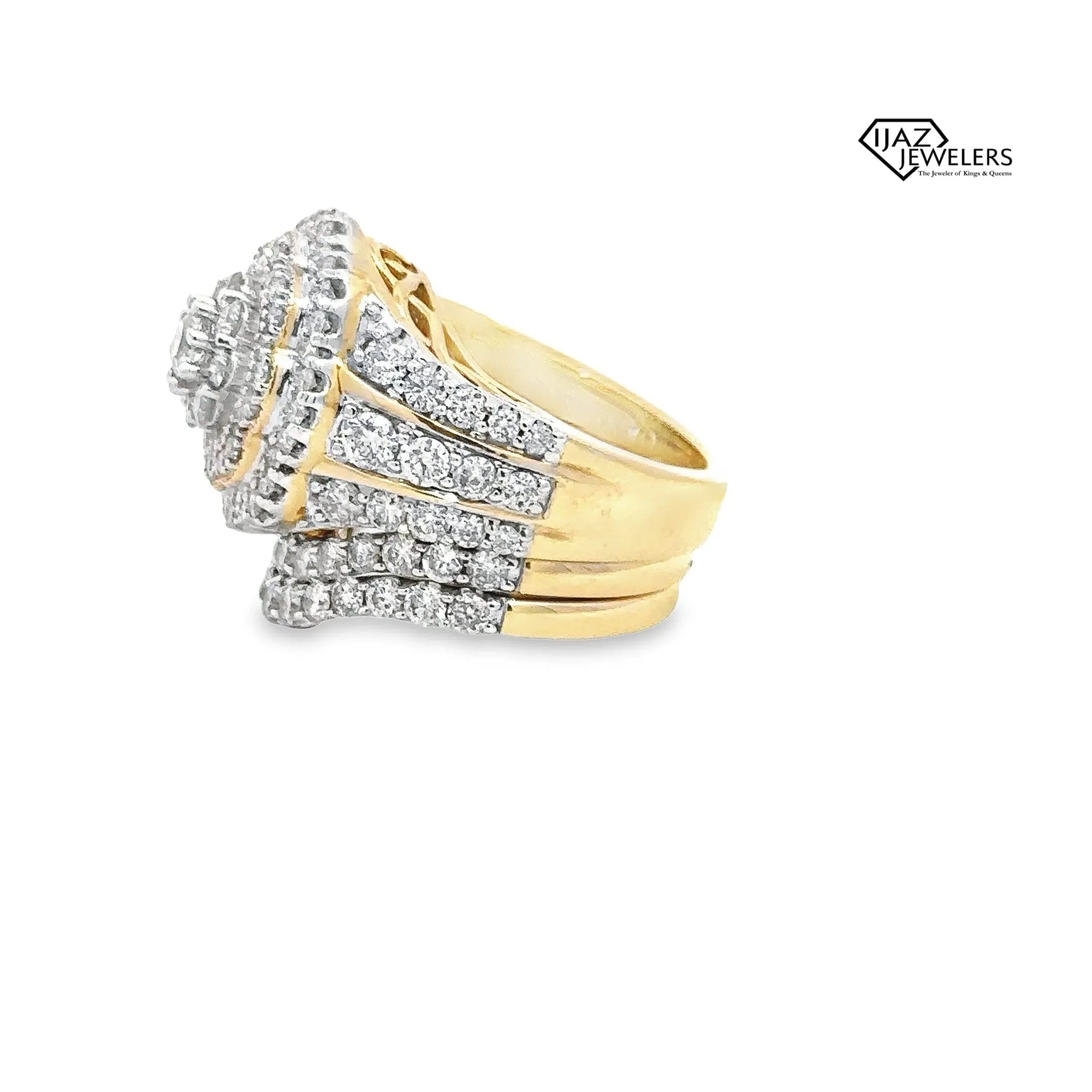14K Gold 3.98 CTW Diamond Ladies Wedding Set