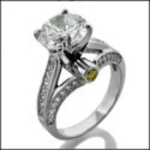 Anniversary 2.25 Ct Round Stone Tall Pave Set Cubic Zirconia Cz Ring