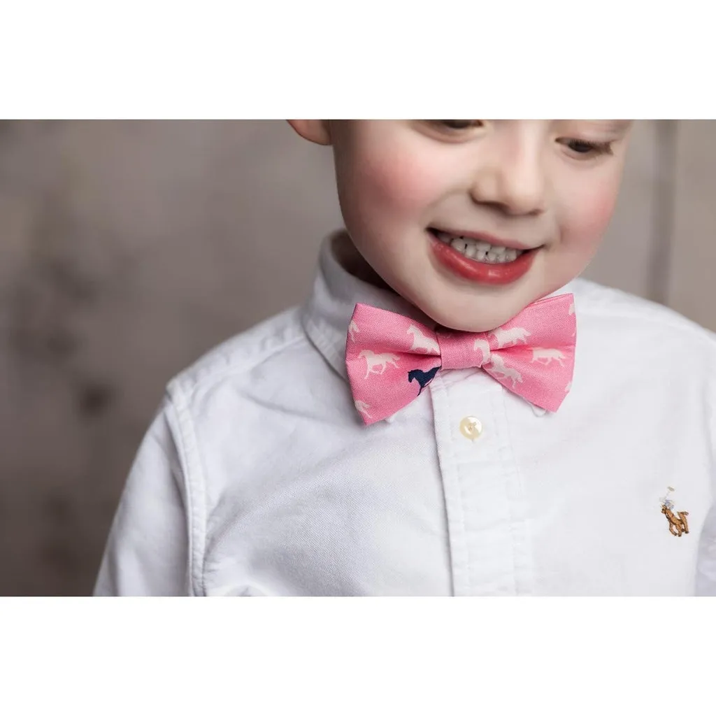 Aqua Derby Horses Bow Tie