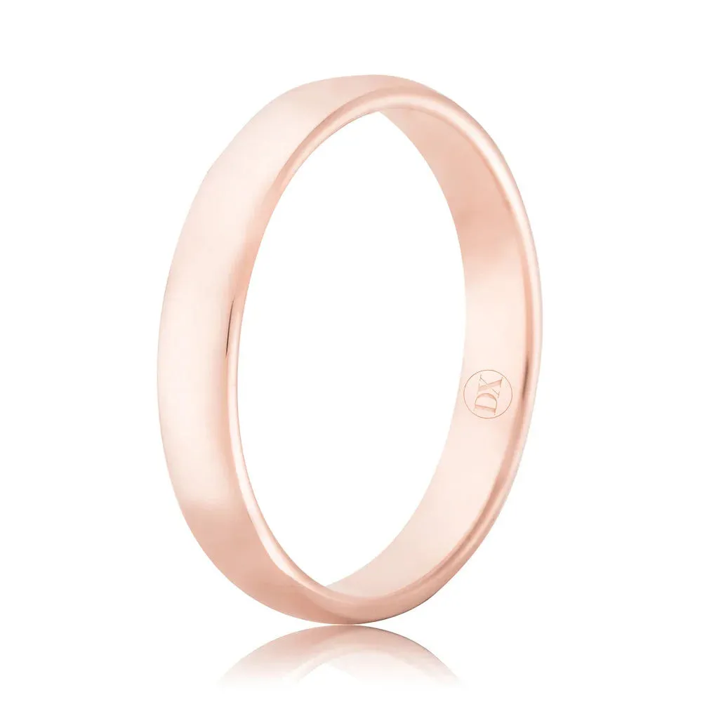 Barrel 3mm - 9ct Rose Gold
