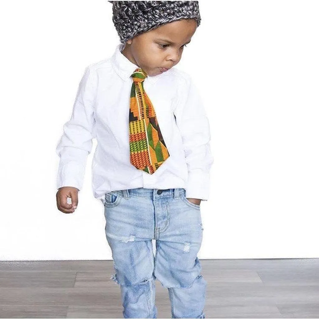 Boys African Print Tie