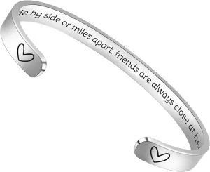 Btysun Inspirational Cuff Bracelet Bangle for Women Teen Girls - Birthday Jewelry Quotes - Friend Gift for Her Mom