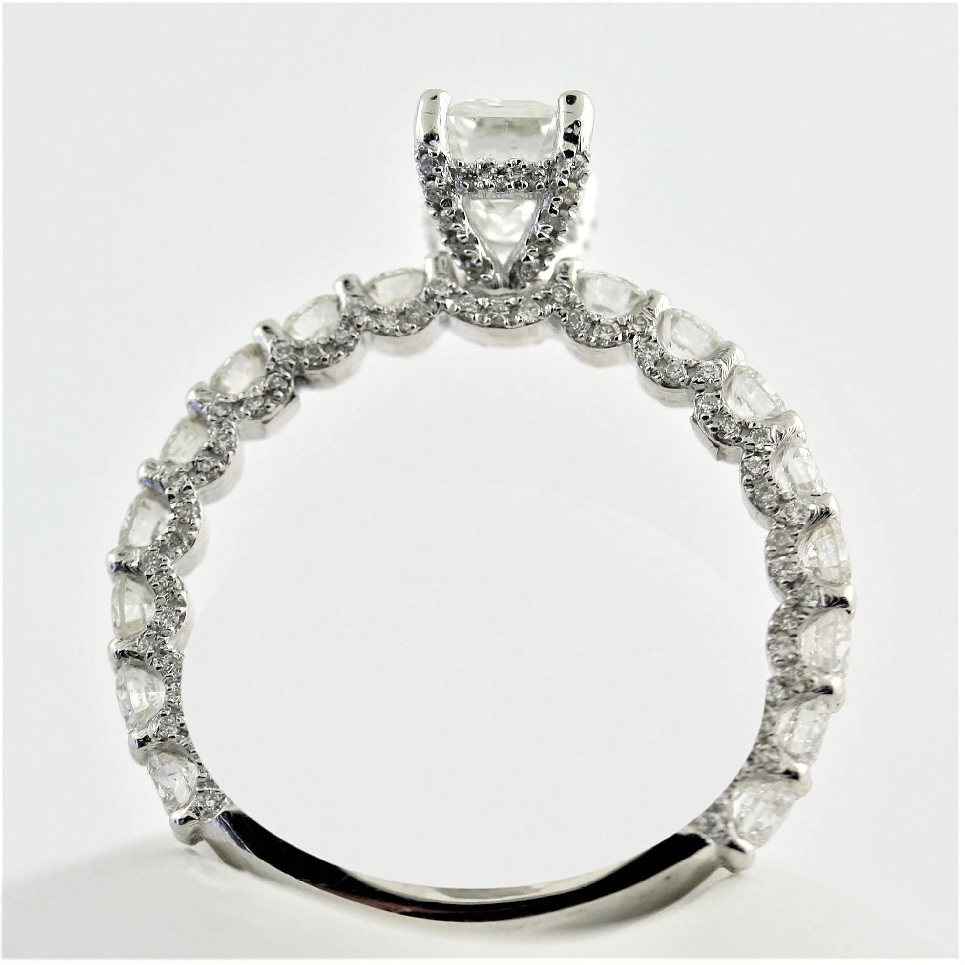 Chris & Nat Emerald Cut Diamond Engagement Ring
