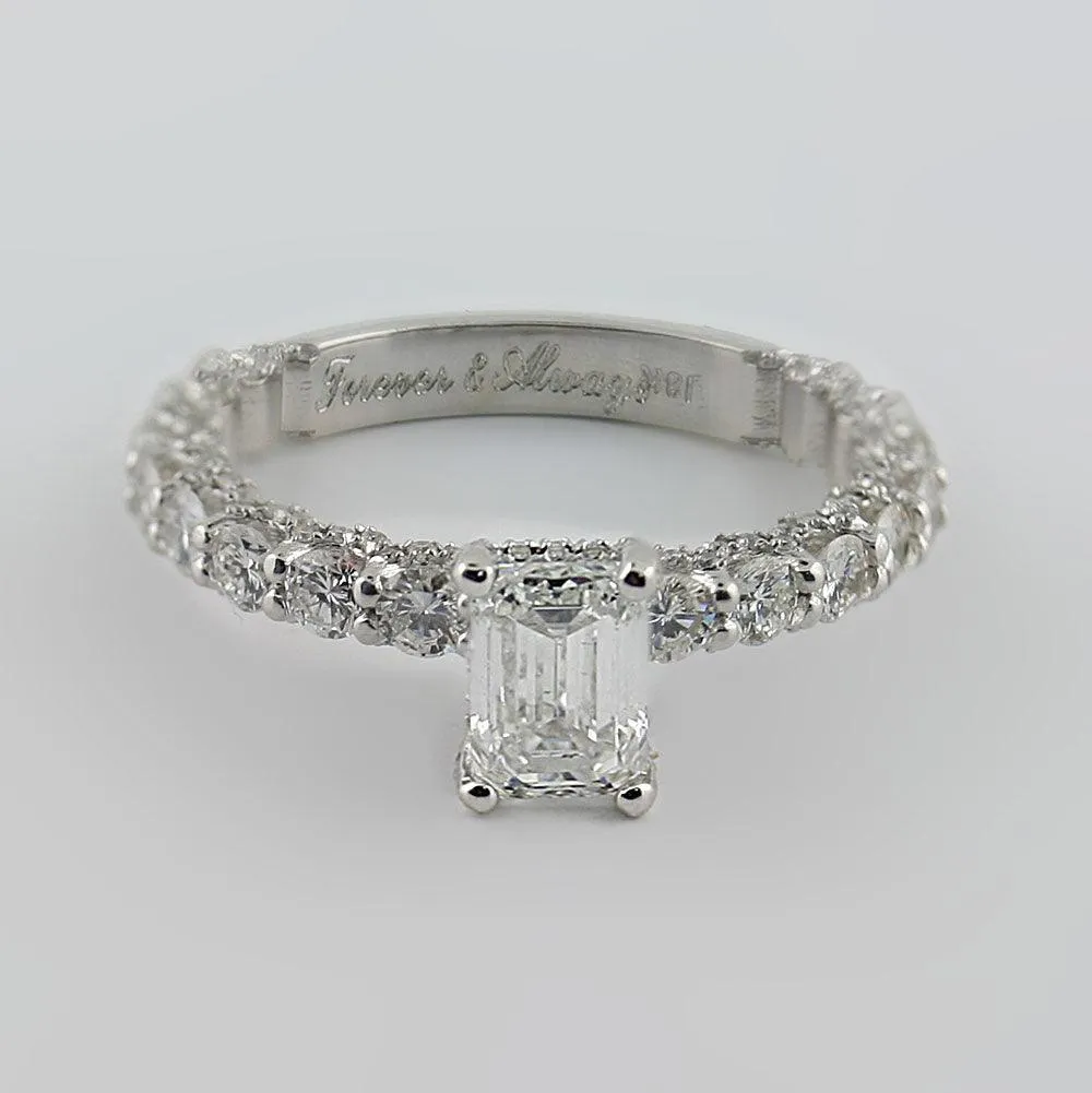 Chris & Nat Emerald Cut Diamond Engagement Ring