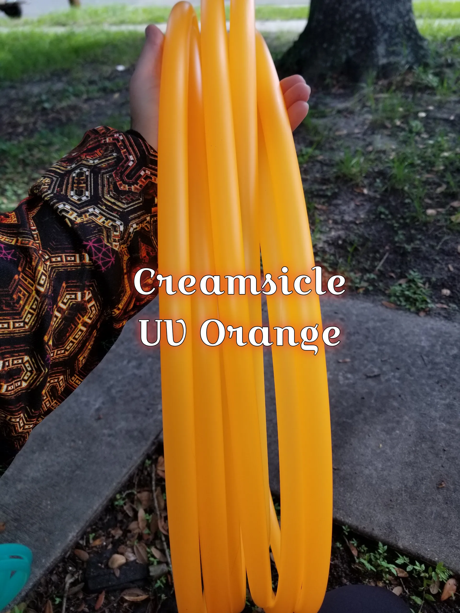 Creamsicle - UV Orange Polypro Bare Hoop 5/8