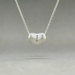 Elegant Tiffany & Co. Estate Sterling Silver Elsa Peretti Bean Pendant