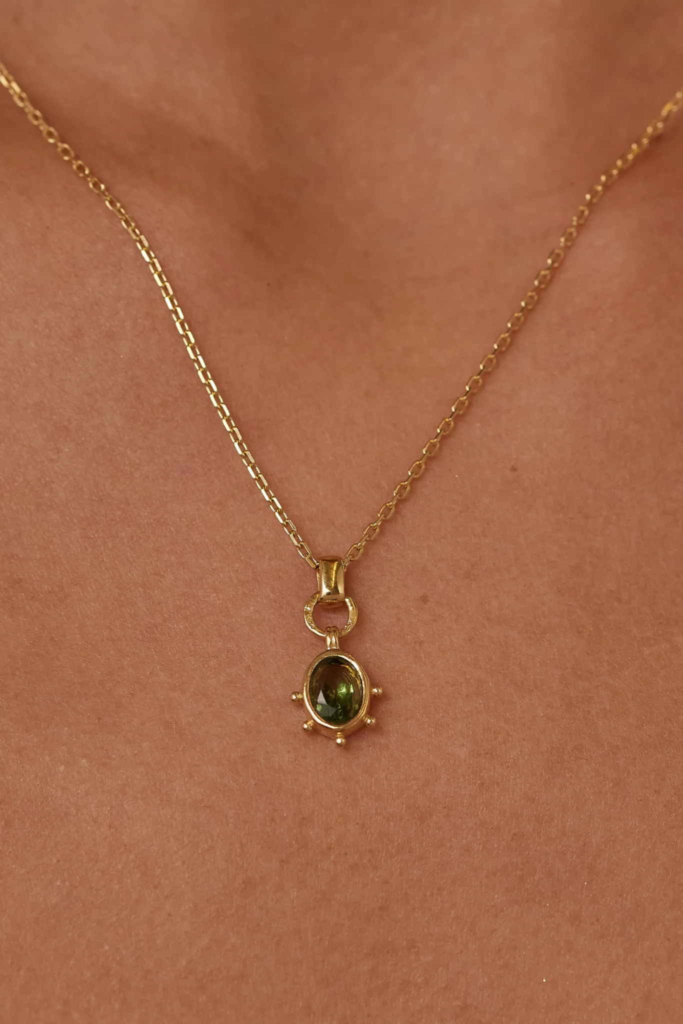 Gia Apatite Gold Necklace