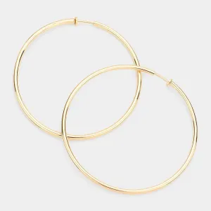iLLASPARKZ 3.2 Inch Clip On Hoop Earrings