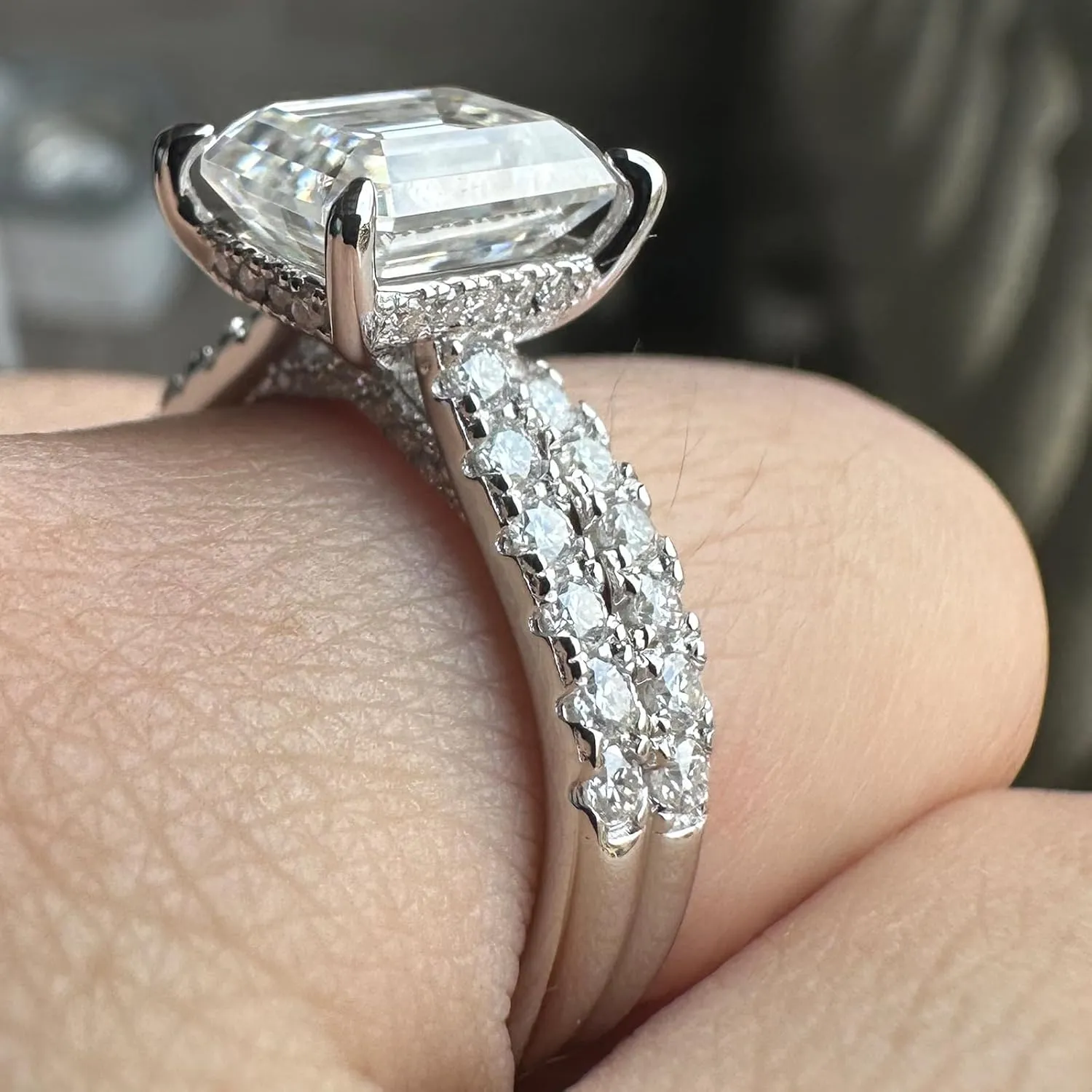 Newshe Jewellery Bridal Sets Wedding Ring Solitaire Engagement Rings for Women 925 Sterling Silver Size 4-13