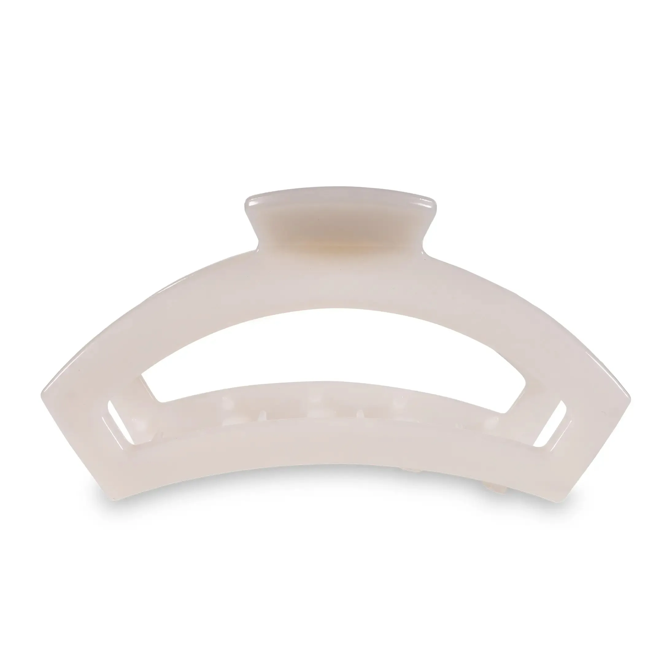 Open Coconut White Teletie Hair Clip