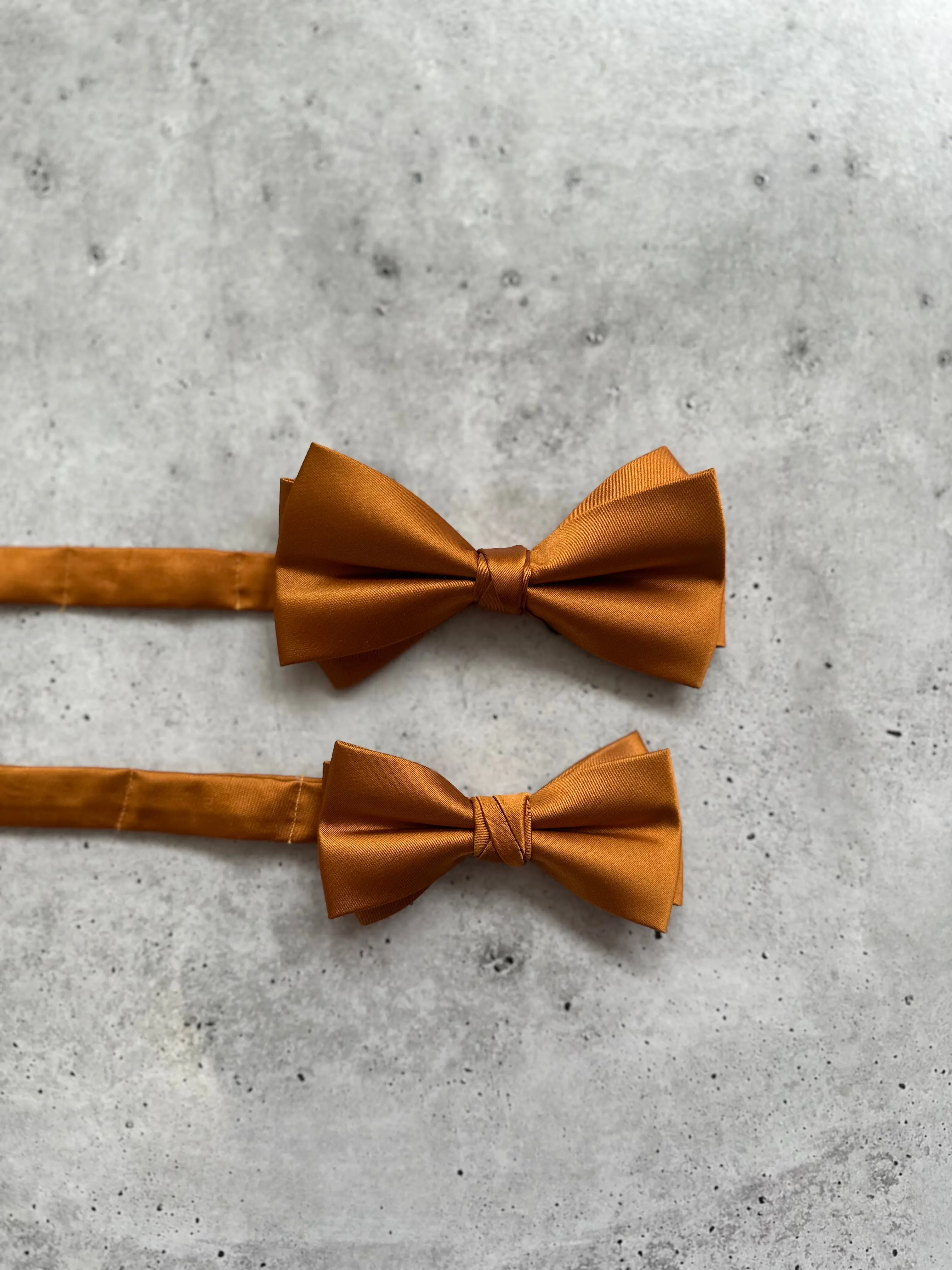 Rust Satin Bow Tie