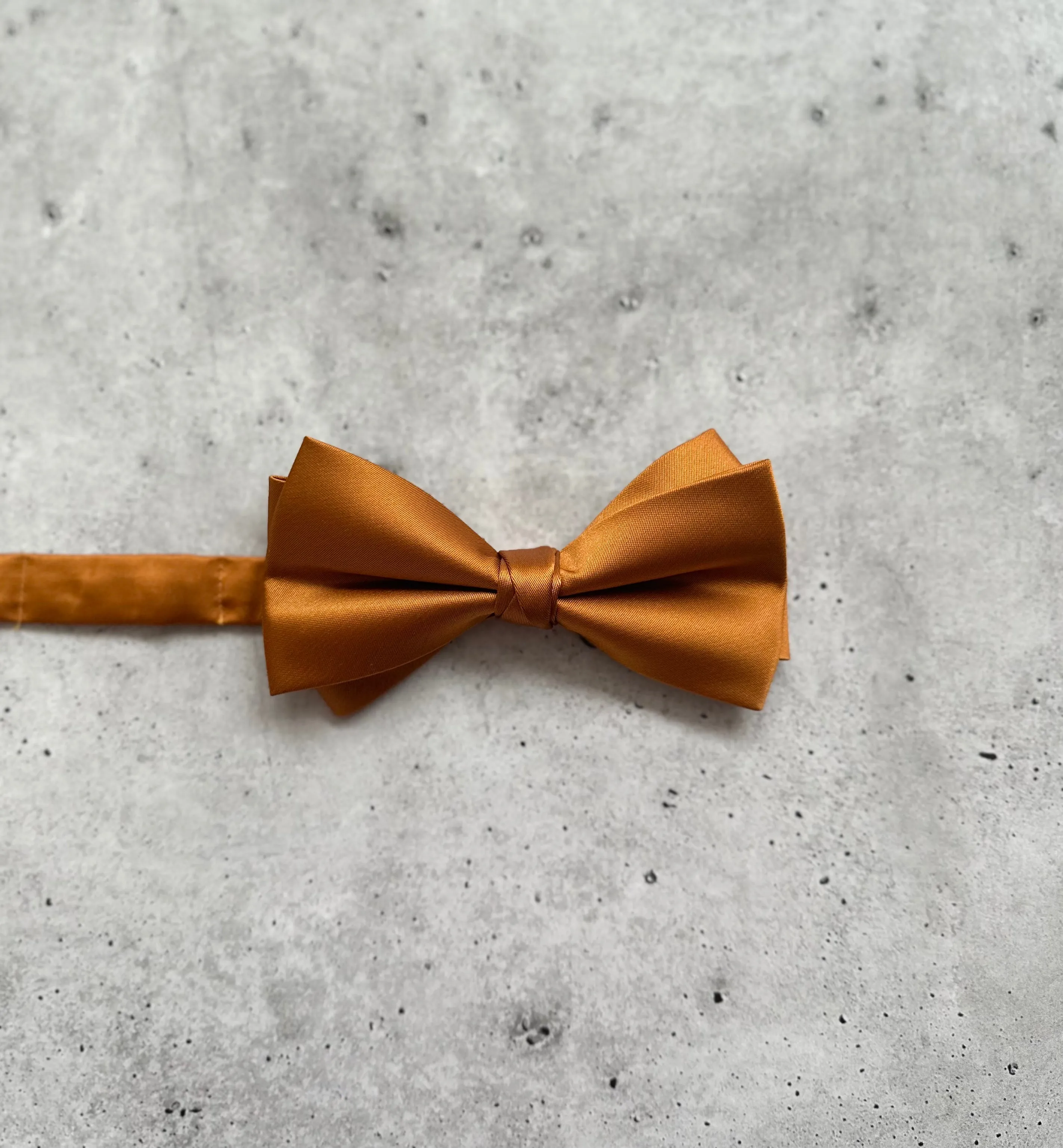 Rust Satin Bow Tie