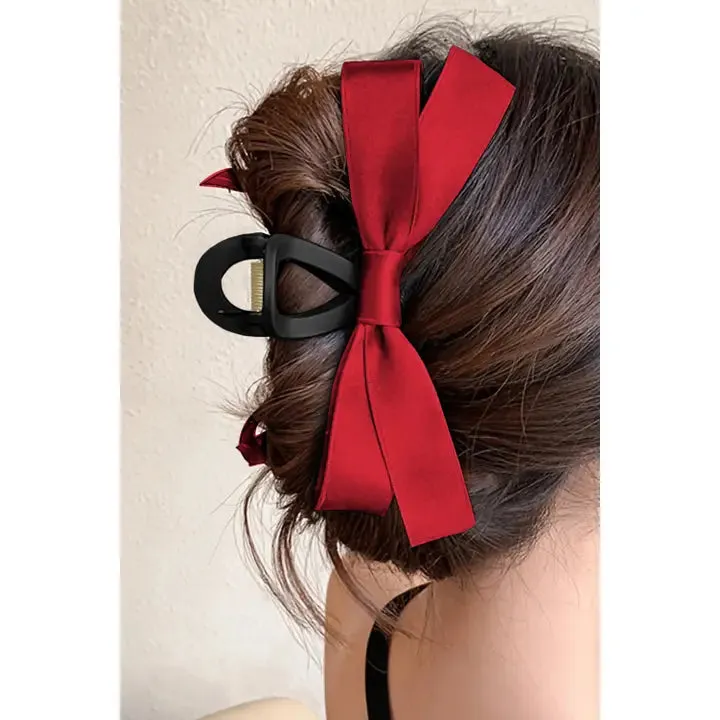 Satin Bow Hair Clip