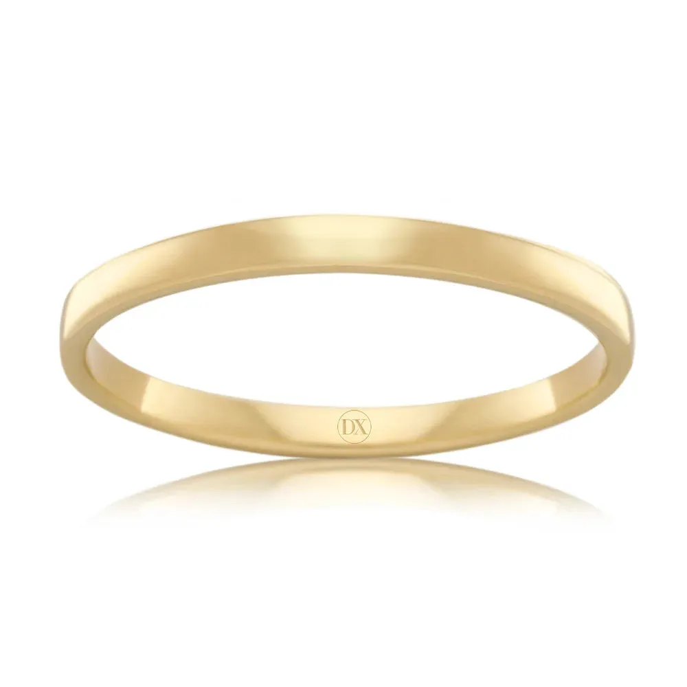 Soft Dome 2.5mm - 9ct Yellow Gold