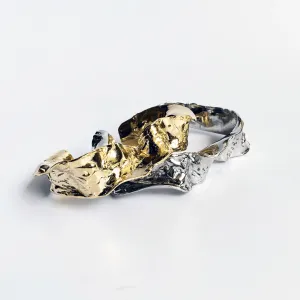 Textured Wave Cuff Bracelet